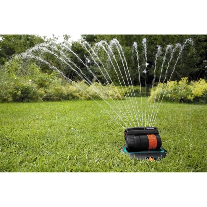 Kit arroseur oscillant escamotable OS140 - GARDENA - Surface 140m² - Portée 15m max - Arrosage rectangulaire GARDENA