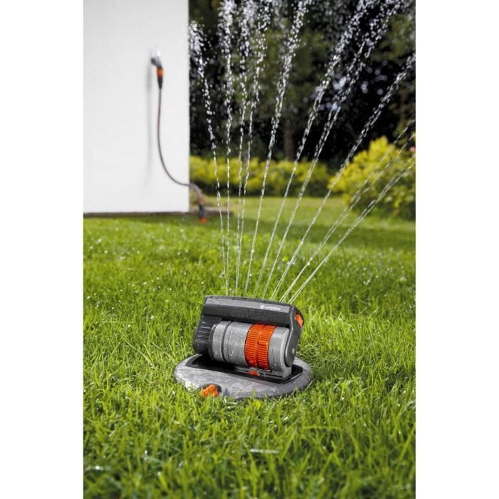 Kit arroseur oscillant escamotable OS140 - GARDENA - Surface 140m² - Portée 15m max - Arrosage rectangulaire GARDENA