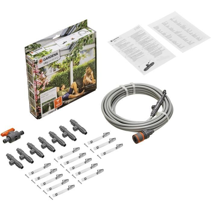 Kit brumisateur pour terrasses et balcons GARDENA - Débit max 13l/h - Kit complet pret a l'emploi GARDENA