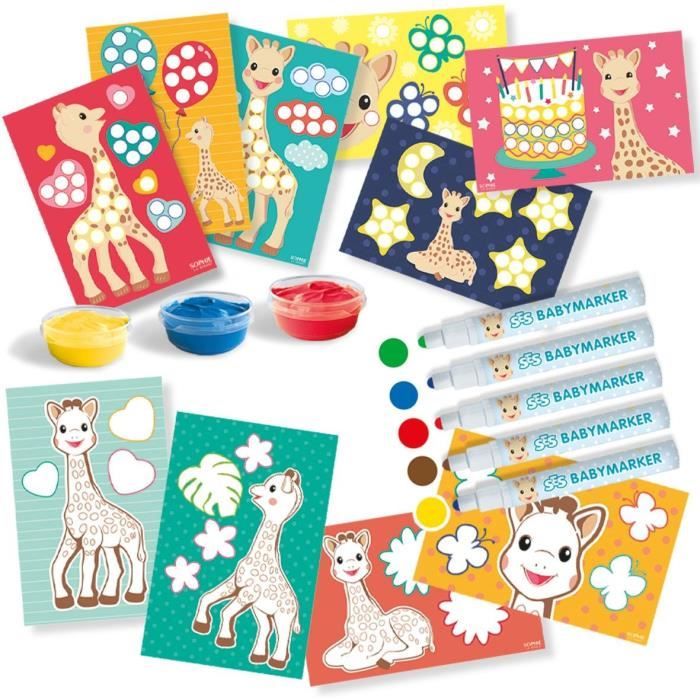 Kit coloriage et peinture Sophie la Girafe SES CREATIVE - Pour enfant de 12 mois - Multicolore