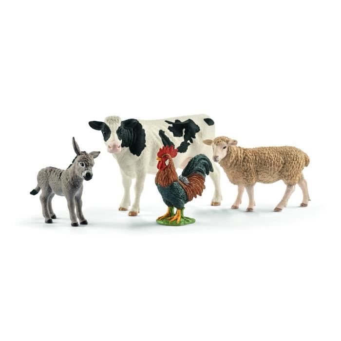 Kit de base Farm World 4 animaux - Jouet pour enfant des 3 ans - Schleich 42385 Farm World