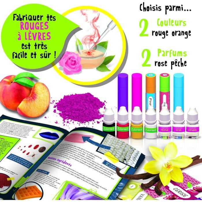 Kit de création de rouges a levres naturels et parfumés pour enfant - Génius Science - LISCIANI