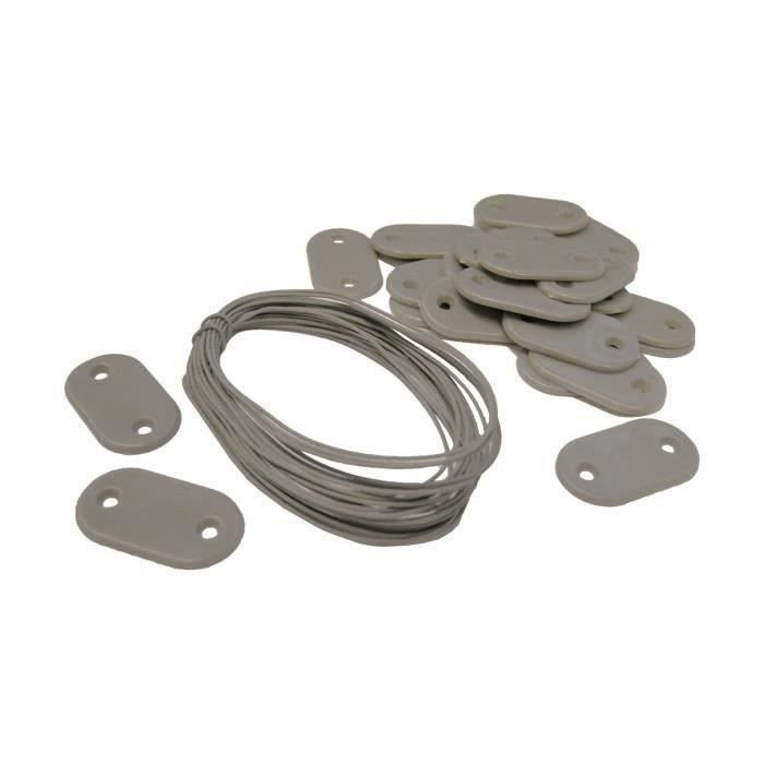 Kit de fixation pour clôture de jardin - NATURE - 27 pcs - Gris NATURE