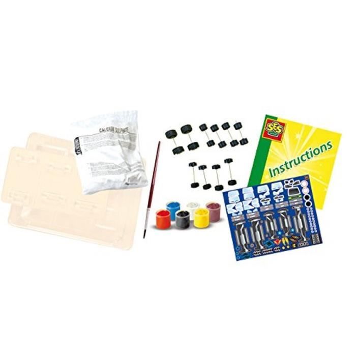 Kit de moulage et peinture de voitures SES CREATIVE - Plâtre séchage rapide - Pour enfants a partir de 6 ans