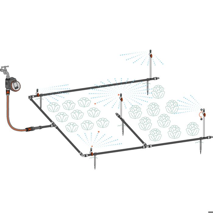 Kit d'initiation pour potagers GARDENA - jusqu'a 60m² - 13450-20 GARDENA