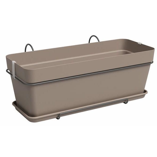 Kit Jardiniere - Plastique - Taupe - Rectangulaire - L50,2 x P28,5 x H20,7cm - ARTEVASI ARTEVASI