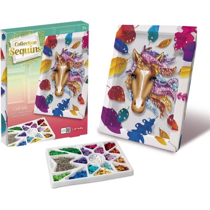 Kit loisir créatif - Cheval - Sequins - Pour enfant a partir de 7 ans