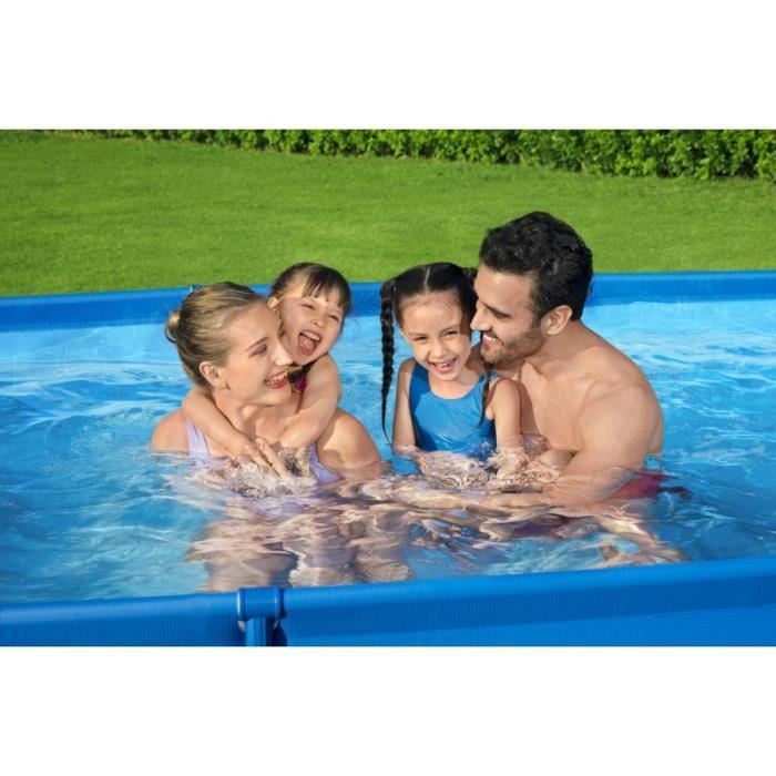 Kit Piscine hors sol tubulaire BESTWAY Steel Pro - 300 x 201 x 66 cm - Rectangulaire (Livrée avec pompe de filtration