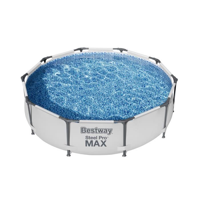 Kit Piscine hors sol tubulaire BESTWAY Steel Pro Max - 305 x 76 cm - Ronde (Avec épurateur a cartouche et pompe