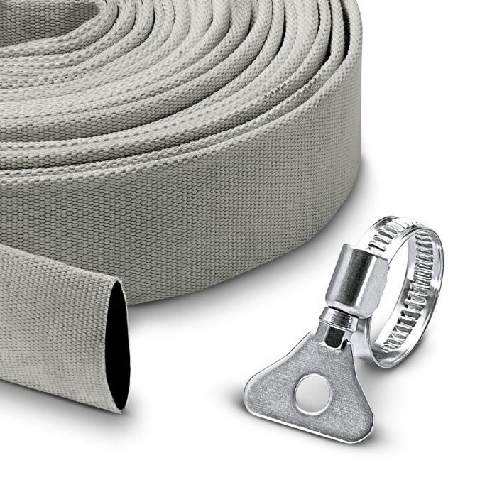 Kit tuyau plat en textile - KARCHER - 10 m x Ø 1''1/4 (32 mm) - Pratique - Débit élevé KARCHER