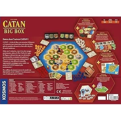 Boîte de jeu Catan Big Box, composants et caractéristiques pour 3-4 joueurs, 75 minutes