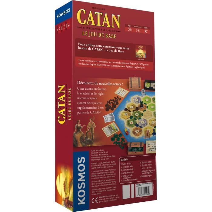 Kosmos - Catan - Le Jeu de Base - Extension: 5/6 Joueurs (Edition 2022) - A partir de 10 Ans - 5 a 6 Joueurs - 90 Min