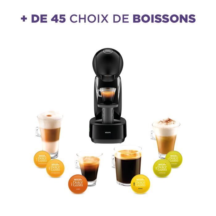 KRUPS Nescafé Dolce Gusto Infinissima Noir + 6 boites de café bio Offre antigaspillage YY5056FD