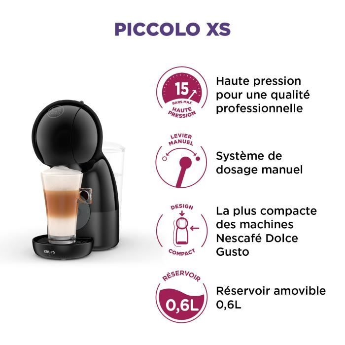 KRUPS Nescafé Dolce Gusto Machine a café + 6 boites de 12 capsules de café Compact Pression 15 bars Mode éco