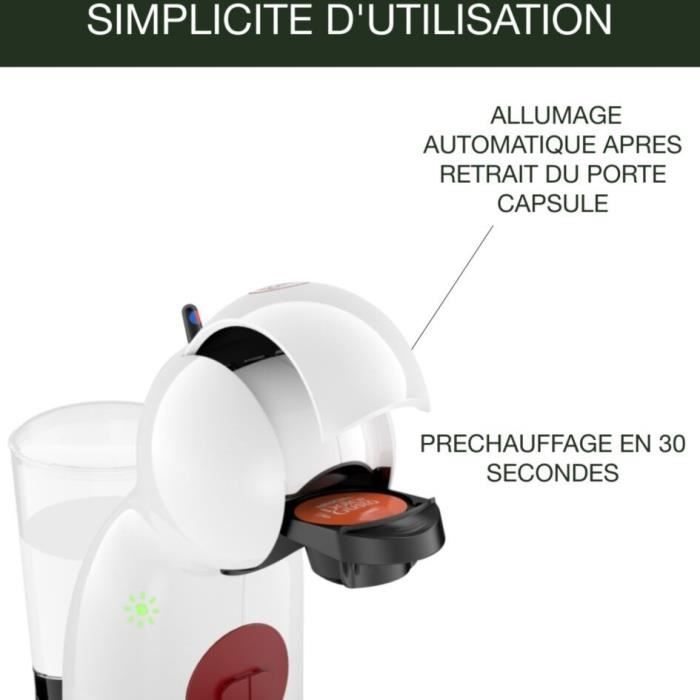 KRUPS Nescafé Dolce Gusto Machine a café multi-boissons Ultra compact Intuitive Piccolo XS blanche YY5218FD