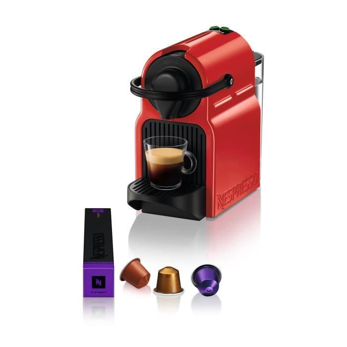 Machine a café KRUPS NESPRESSO INISSIA Rouge Cafetiere a capsules Espresso YY1531FD