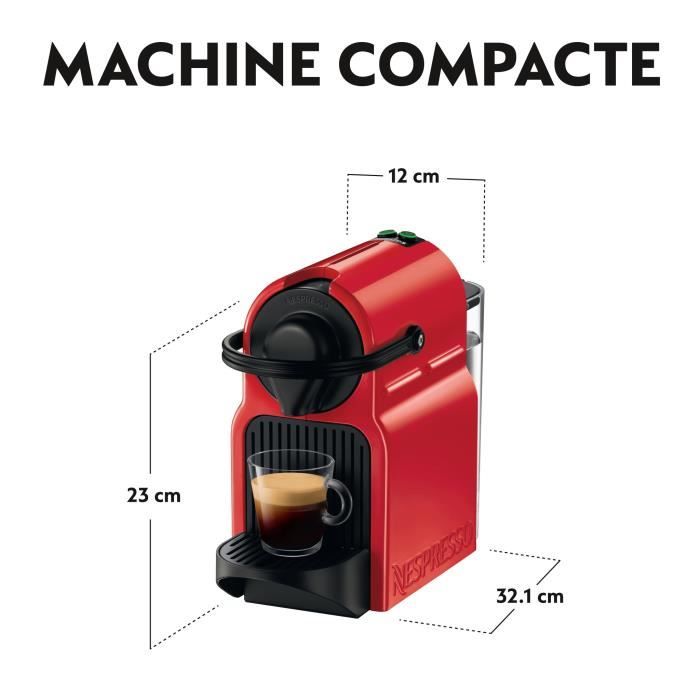 Machine a café KRUPS NESPRESSO INISSIA Rouge Cafetiere a capsules Espresso YY1531FD