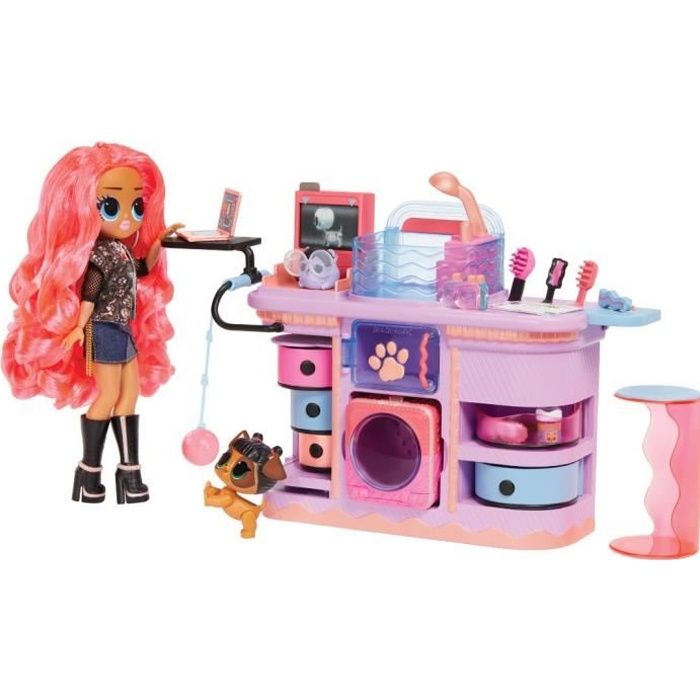 L.O.L. Surprise OMG - Cabinet de Vétérinaire | Rescu Vet Set - Poupée exclusive + 2 animaux et accessoires - Des 4 ans.