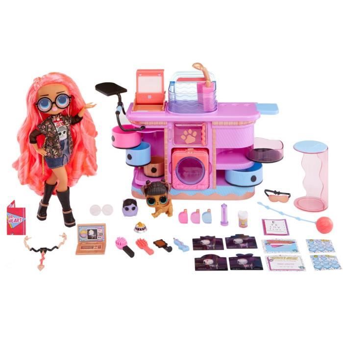 L.O.L. Surprise OMG - Cabinet de Vétérinaire | Rescu Vet Set - Poupée exclusive + 2 animaux et accessoires - Des 4 ans.