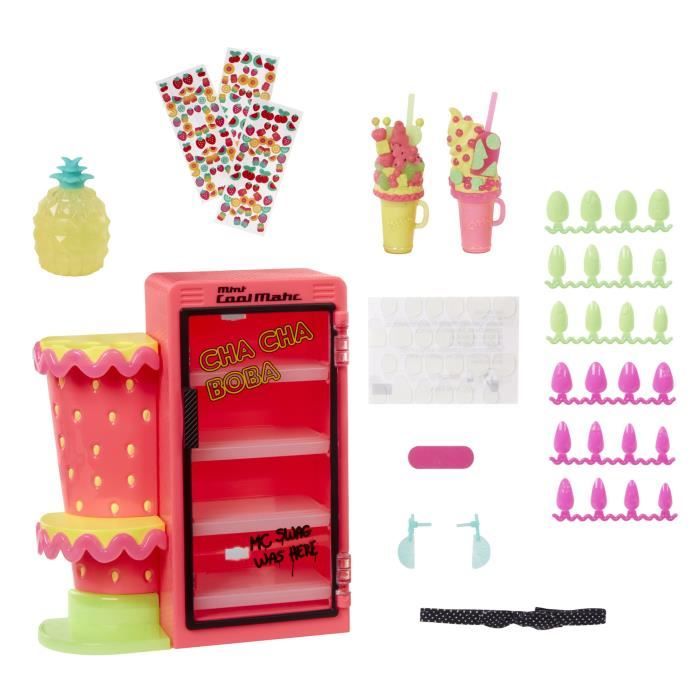 L.O.L. Surprise OMG Sweet Nails - Bar a ongles - Poupée mannequin Pinky Pops Fruit Shop - Theme Fruit - A partir de 4