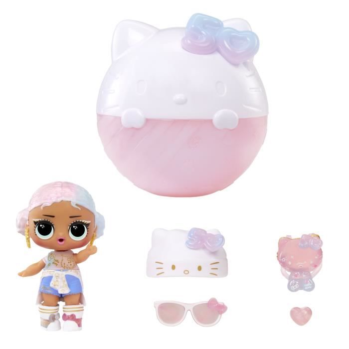 L.O.L. Surprise - Tots Hello Kitty - 1 poupée de 7,5cm - Accesoires et sticker - Aléatoire (2 modeles)