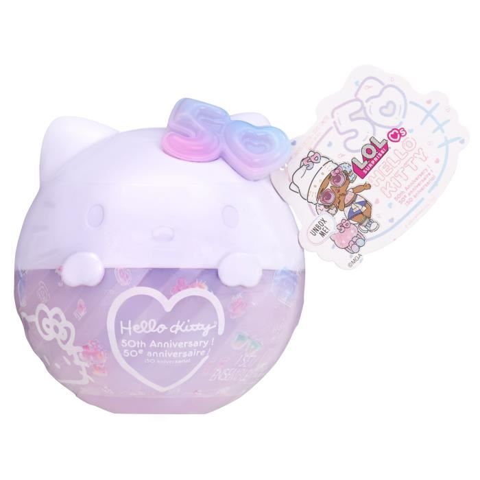 L.O.L. Surprise - Tots Hello Kitty - 1 poupée de 7,5cm - Accesoires et sticker - Aléatoire (2 modeles)