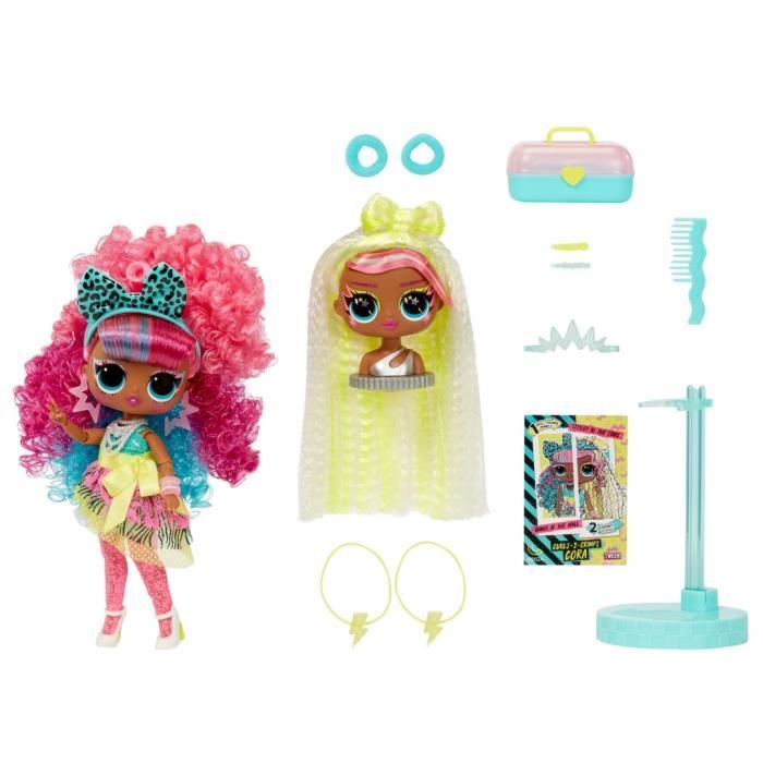 L.O.L. Surprise Tweens Surprise Swap Fashion Doll - Curls-2- Crimps Cora - 1 poupée Tweens 17cm 1 mini tete a coiffer