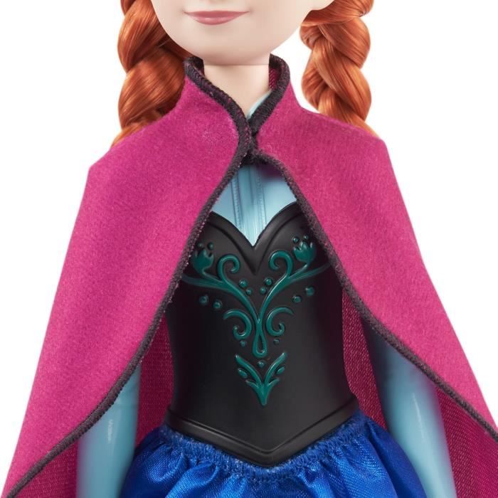 La Reine des Neiges-Anna- Mattel Poupée Disney avec habillage et accessoires HLW49