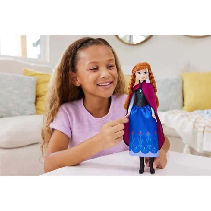 La Reine des Neiges-Anna- Mattel Poupée Disney avec habillage et accessoires HLW49