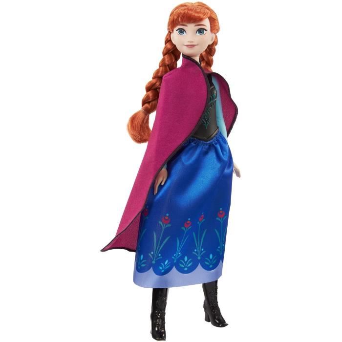 La Reine des Neiges-Anna- Mattel Poupée Disney avec habillage et accessoires HLW49