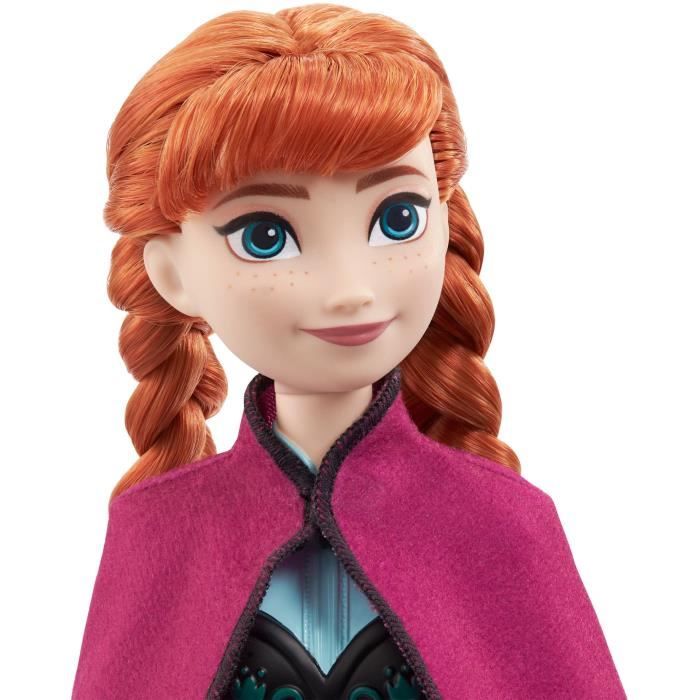 La Reine des Neiges-Anna- Mattel Poupée Disney avec habillage et accessoires HLW49