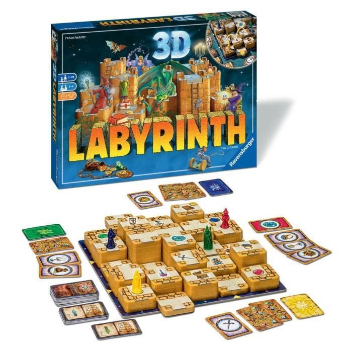 Labyrinthe 3D Jeux de société Famille et Enfants De 2 a 4 Joueurs a partir de 7 ans 26113 Ravensburger