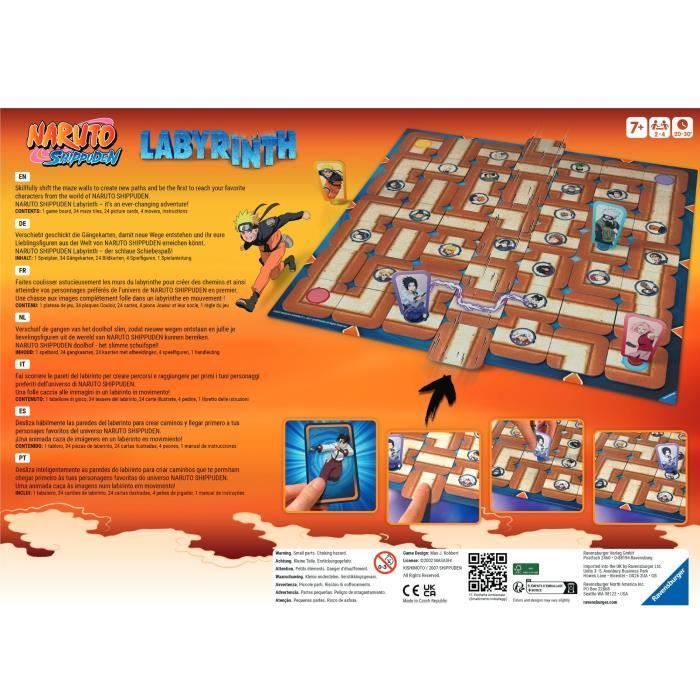 Labyrinthe Naruto jeux de société Naruto Shippuden Des 7 ans 27557 Ravensburger