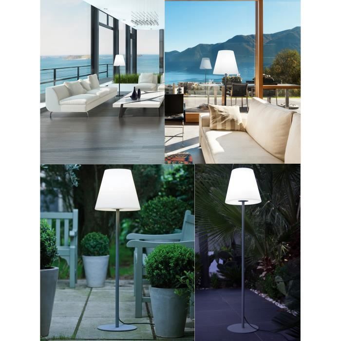 Lampadaire lumineux extérieur - LUMISKY - 150cm - Acier et polyéthylene - Blanc froid LUMISKY