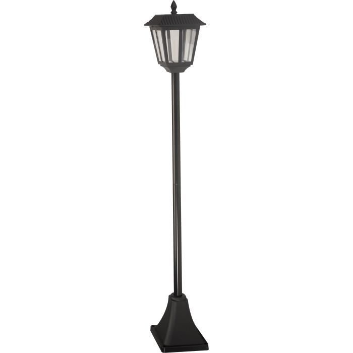 Lampadaire solaire - SMART GARDEN - Metro - 20 lumens - Noir - 130 x 18 cm SMART GARDEN