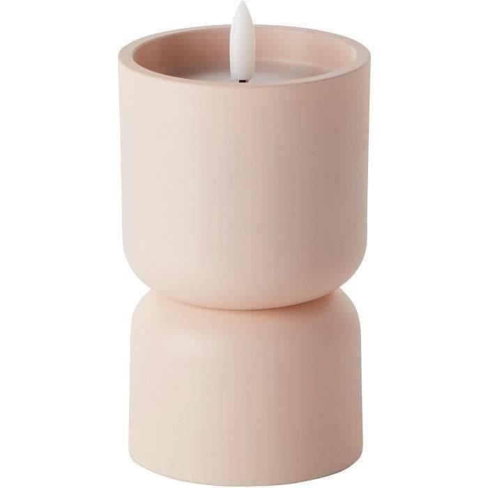 Lampe de table d'extérieur - BRILLIANT - LOVERE - Forme bougie - Plastique - 3 W - Beige et brun clair BRILLIANT