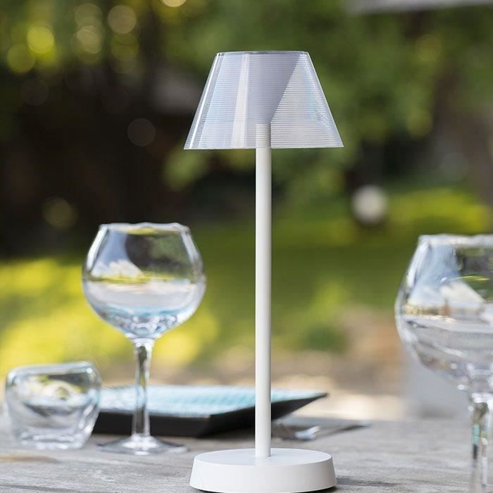 Lampe de table sans fil - LUMISKY - BEVERLY WHITE - H34 cm - LED blanc chaud LUMISKY