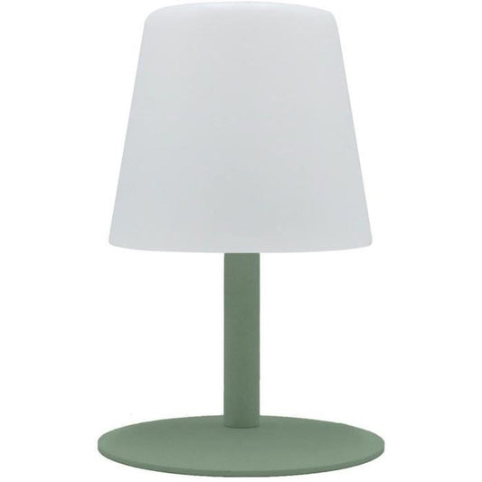 Lampe de table sans fil - LUMISKY - STANDY MINI Olive - H25 cm - Pied en acier vert olive - LED blanc chaud et blanc LUMISKY