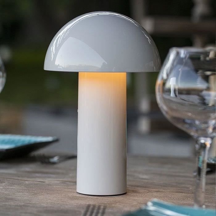 Lampe de table sans fil - LUMISKY - TOD WHITE - H28 cm - Tete orientable - LED blanc chaud LUMISKY