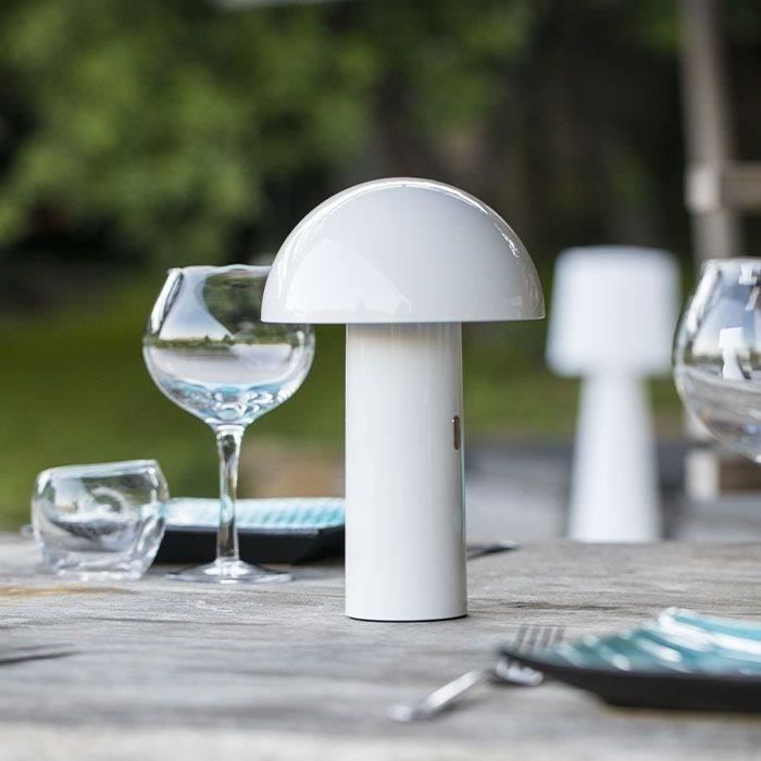 Lampe de table sans fil - LUMISKY - TOD WHITE - H28 cm - Tete orientable - LED blanc chaud LUMISKY