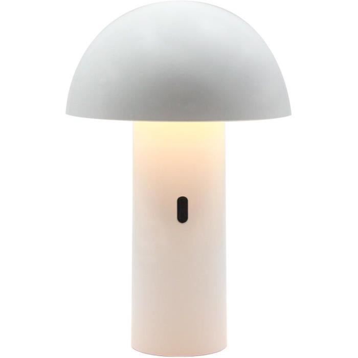 Lampe de table sans fil - LUMISKY - TOD WHITE - H28 cm - Tete orientable - LED blanc chaud LUMISKY