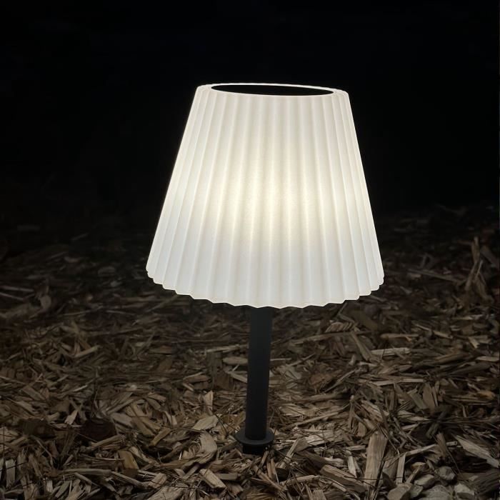 Lampe de table solaire 2 en 1 a planter ou a poser - LUMISKY - BOUFFANT - H62 cm - LED blanc dimmable LUMISKY