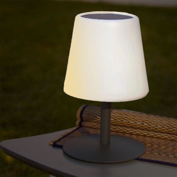 Lampe de table solaire et rechargeable - LUMISKY - STANDY TINY SOLAR - H25 cm - LED blanc chaud et blanc dimmable LUMISKY