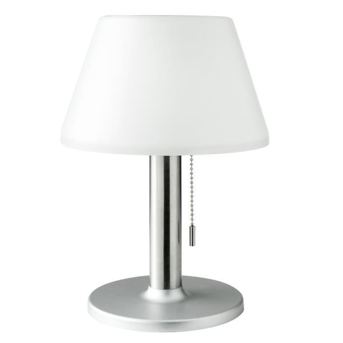 Lampe de table solaire G2 tres éclairante - GALIX - 100 Lumens - Plastique et tube en inox GALIX