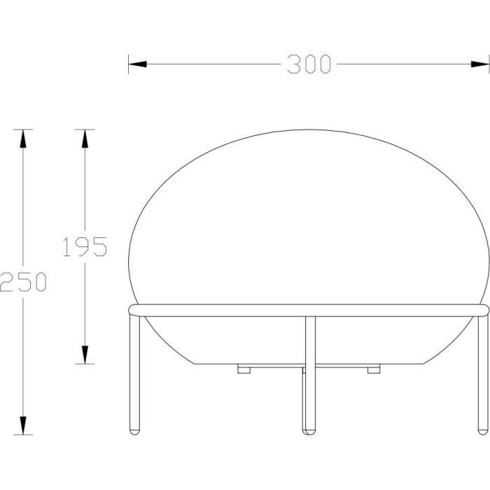 Lampe d'extérieur sphérique en résine sur pieds - Galix GALIX