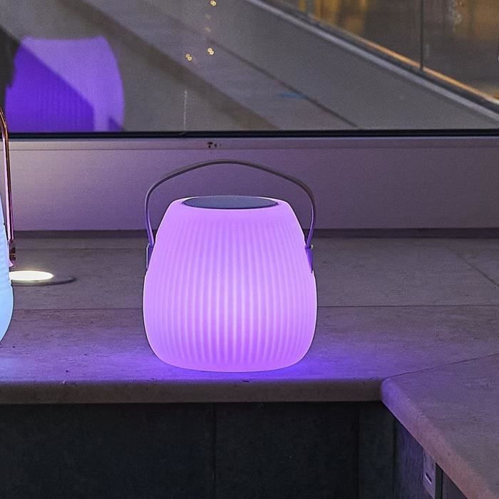 Lampe enceinte bluetooth sans fil - LUMISKY - MINI MAY PLAY - H23 cm - LED blanc et multicolore dimmable LUMISKY