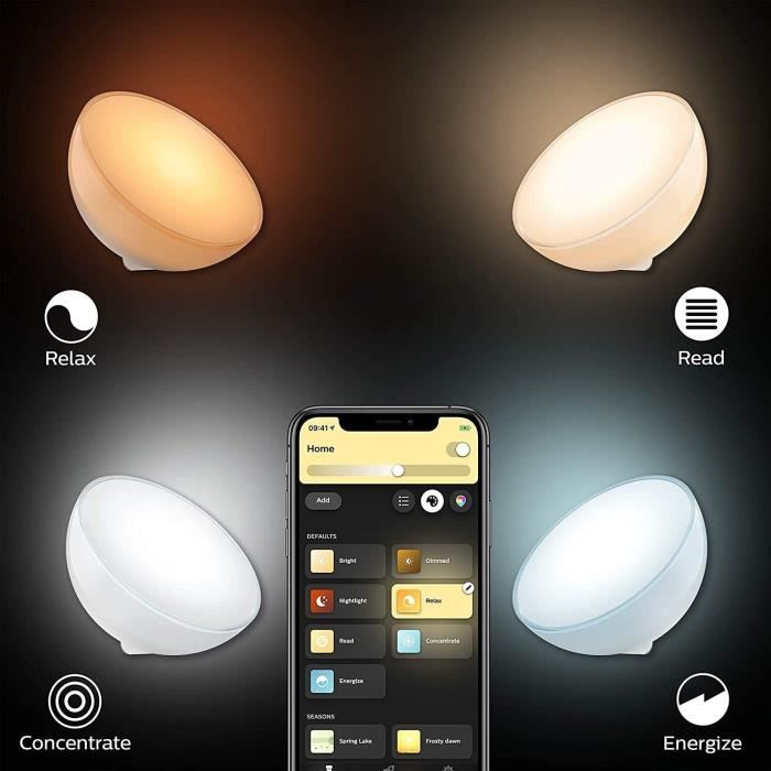 Lampe portable connectée Philips Hue Go White and Color - Compatible Bluetooth - Alexa Google et Apple Homekit