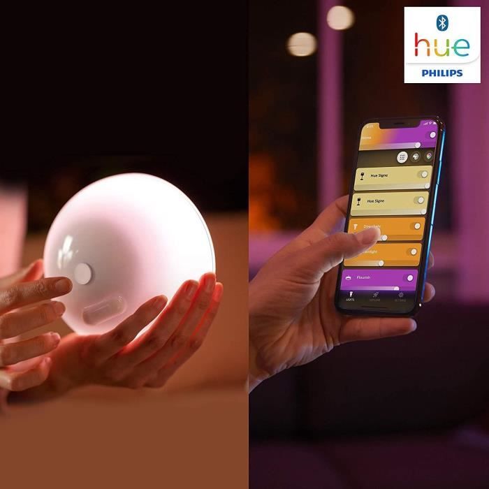 Lampe portable connectée Philips Hue Go White and Color - Compatible Bluetooth - Alexa Google et Apple Homekit