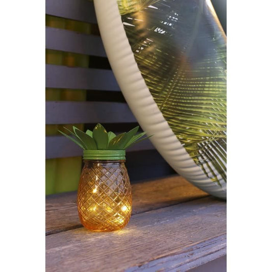 Lampe solaire Ananas - GALIX - Métal/Verre - 5 LED - 8h d'éclairage GALIX