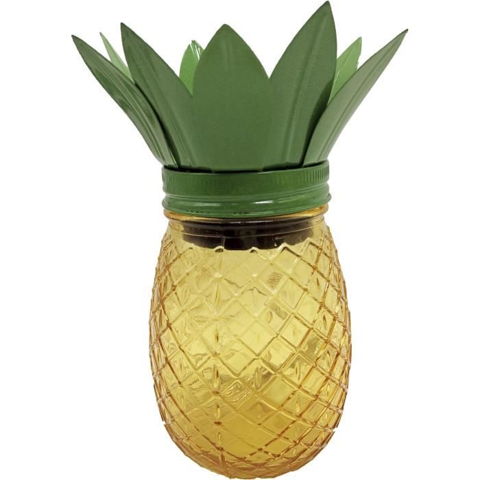 Lampe solaire Ananas - GALIX - Métal/Verre - 5 LED - 8h d'éclairage GALIX